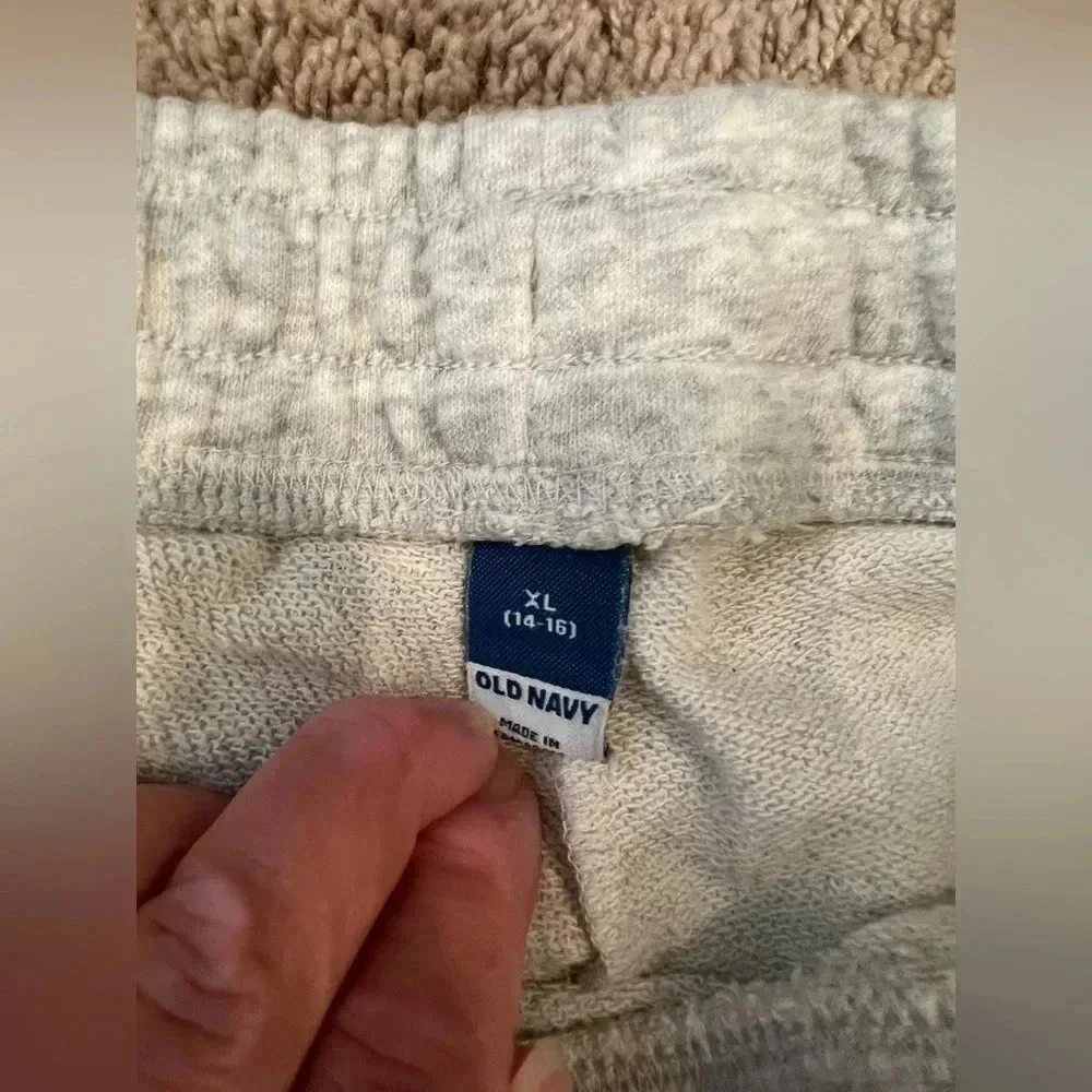Old navy girls heathered light gray sweatpants xl 14-16